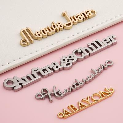 China User-Friendly Metal Letters for Swimwear and Purse Hardware Sewing Clothes Labels en venta