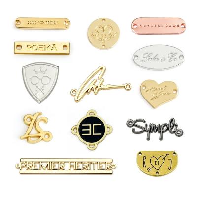 China Custom Metal Clothing Logos Labels Name Tag Perfect for Garment Accessories and More for sale