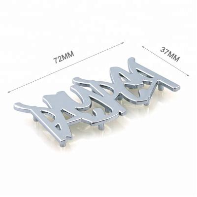 China Custom Logo Metal Letters for Bags and Hats Professional Label Plates Nickel Plated for sale