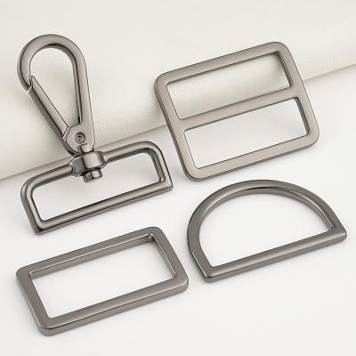 China Custom Rectangle Ring Gunmetal Slider Buckle 1.5 Inch for Bag Making Accessories for sale