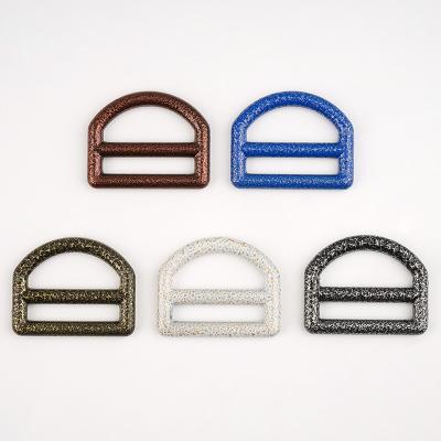 China Customized 1 Inch Metal Tri Glide Buckle D Shape Adjustable Slide Buckle for Bag Strap en venta