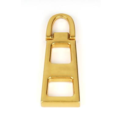 China Gold Zipper Head Handbag Hardware Slider for Personalised Zip Pulls Eco Friendly Bags Te koop