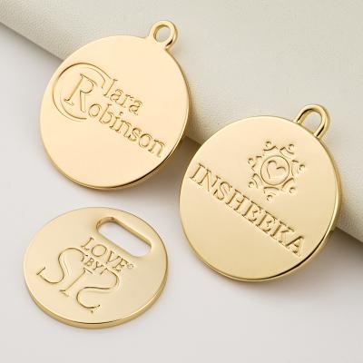 Chine Custom Size Engraved Pendant Round Metal Tag for Personalized Handbag Decoration à vendre