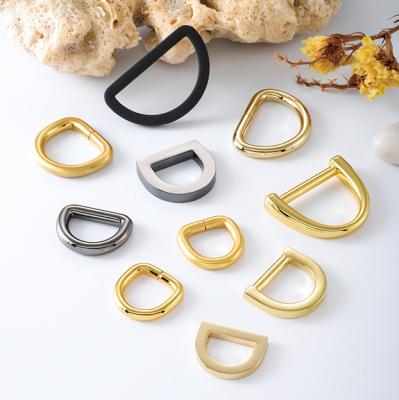 China User-Friendly Metal D Rings Bag Hardware for Handbags Custom Logo Color 15 16 20 25mm for sale