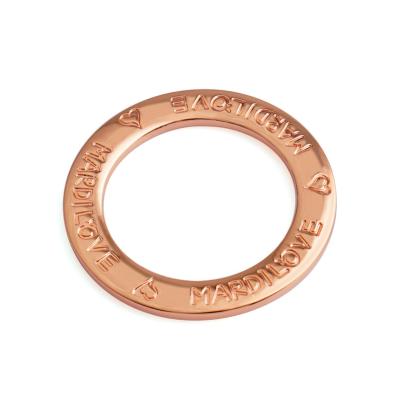 China User-Friendly Customized Rose Gold Metal O Ring for Handbags Custom Engraved for sale