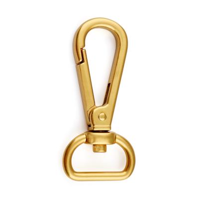 China Customized Logo Eco-friendly 3/4 Inch Dull Gold Metal Hook Buckle for Handbags Hardware for sale