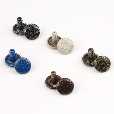 China 5 Colors Bag Rivet 9mm Double Cap Rivet for Handbags Leather Craft Dog Collar Belt for sale