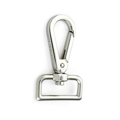 China Eco-friendly Snap Spring Swivel Hook Nickel Metal Snap Hook for Custom Logo Handbags for sale