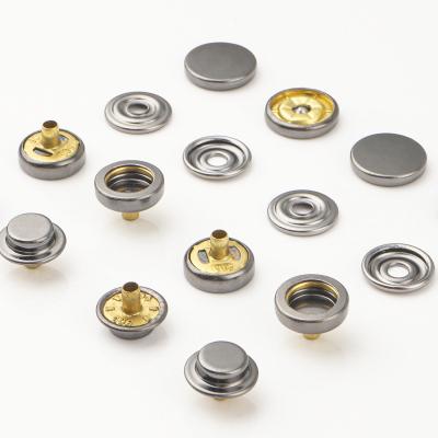 China Round 12.5mm Metal Snap Button 503 Gunmetal Flat Brass Fastener Button Snap for Jack Coat Te koop