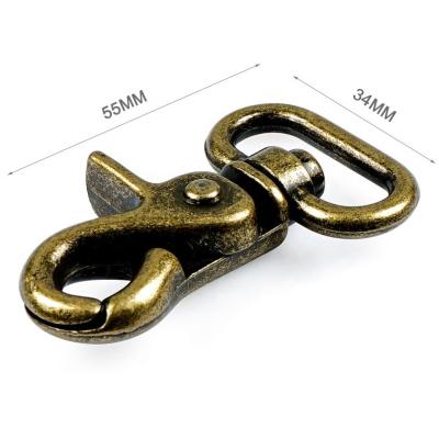 China Antique Brass Metal Snap Swivel Hook For Bag in Customized Size for Suitcase en venta