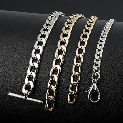 China Superior Dongguan Kangsheng Ladies Handbag Handles Chain Gold Silver Flat Metal Bag Chain Iron Handle Hardware Accessories of Bag for sale