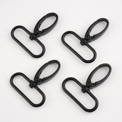 China Black Snap Hook Bag Accessories 1.5 Inch Oval Snap Hooks for Customized Computer Shoulder Strap for sale