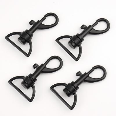 Cina Zinc Alloy Metal Swivel Clasps Lanyard Snap Hook Black Lobster Clip for Bags and Keys in vendita