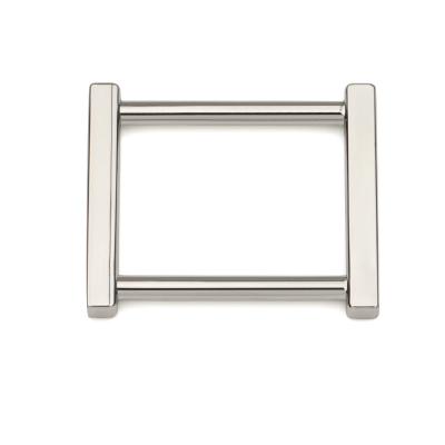 China Garment Metal Zinc Buckle 36mm Silver Square Buckle for Overcoat OEM/ODM Accepted for sale