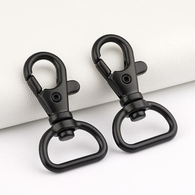 Китай Customized 17mm Black Swivel Lobster Clasp Keychain Snap Hooks for Dog Lanyard D Ring продается