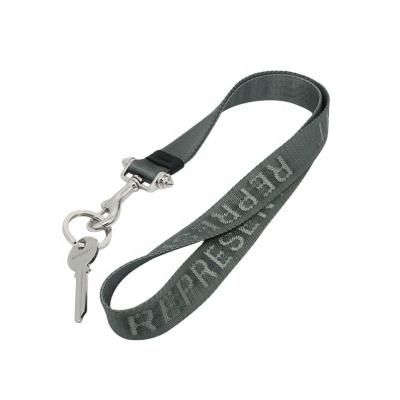 中国 Customized Silver Metal Hook/Loop/Key Ivory Nylon Lanyard with Eco-friendly Material 販売のため