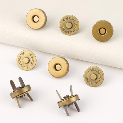 China High Level 14mm Magnet Button for Custom Bag Hardware Bronze Magnetic Snap for sale