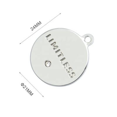 Китай 1 Color Print Method Custom Hanging Metal Name Tags Label With Diamond продается