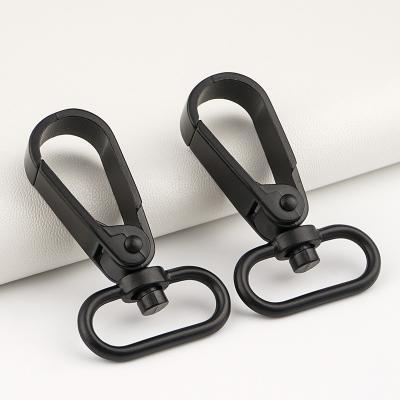 Cina 25mm Metal Spring Clips Hooks Eco-friendly Black Snap Hook for Bag Lanyard Accessories in vendita