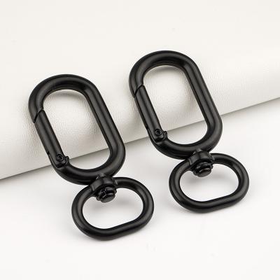 China Metal Swivel Spring Clasp Hook High Grade for Handbag Accessory 18mm Black Snap Hook zu verkaufen