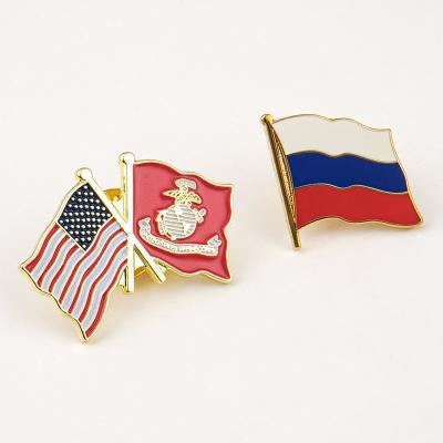 중국 Eco-friendly Custom Metal Pin for Clothing Soft Enamel Pins Decorative Flag Badges 판매용