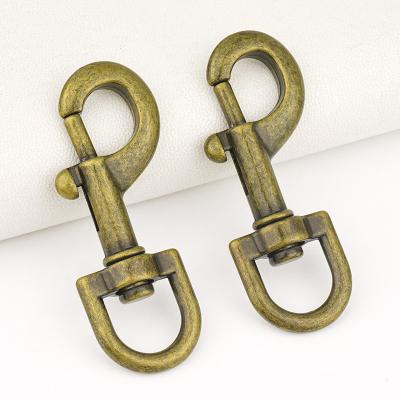 China Metal Bag Accessories Antique Brass Swivel Snap Hook 11mm Dog Hook with Customized Logo Te koop