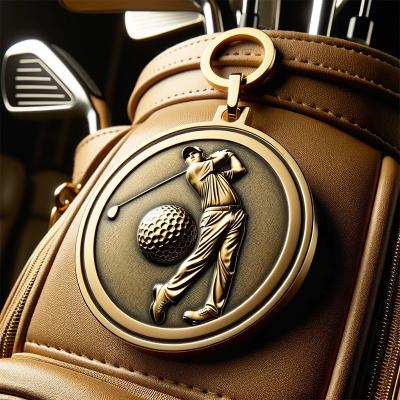 China Custom Circle Shape Golf Bag Tag for Personalized Professional and Branding for sale