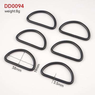 China 38mm Black D-Ring Buckle for Bag Strap Metal Bag Accessories Leather Craft Hardware for sale