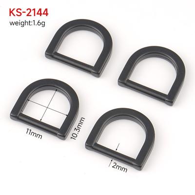 China D Shape Leather Craft Hardware Zinc Alloy D-Ring 11mm Width Flat D Ring for Handbag Strap for sale