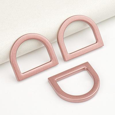 China Custom 19mm D-Ring Buckle Coffee Pink D Shape Ring Zinc Alloy Metal Accessories for Bags for sale