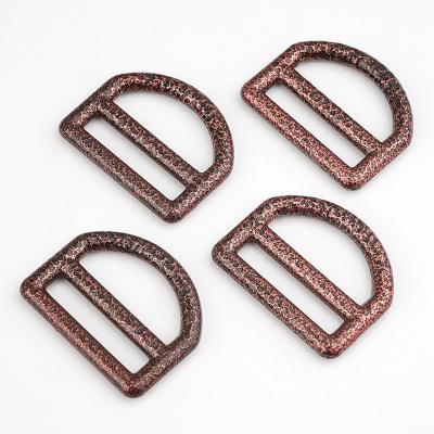 China Handbag Hardware Metal Tri-Glide Slider Buckles 25mm D Ring for Bags White 1 Inch for sale