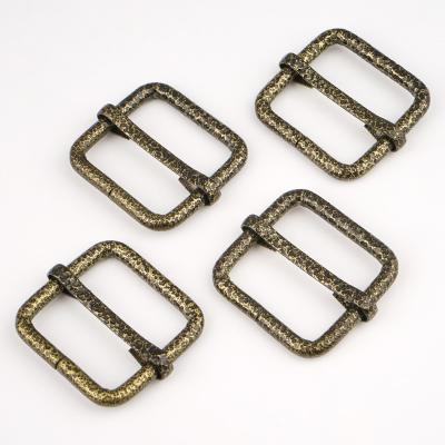 China Welcome Custom 1 Inch Antique Brass Sliding Strap Buckle for Bag Hardware Adjustable for sale