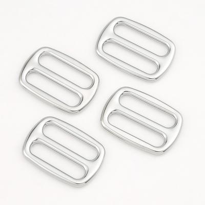 China 16mm Bag Hardware Accessories Adjustable Metal Tri Glide Buckle with Chrome Finish for sale