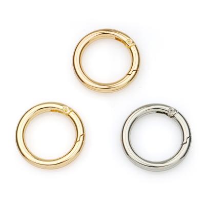 China 25mm Gold Silver Metal Circle Snap Clip Hook O Ring with and Eco-friendly Material for sale