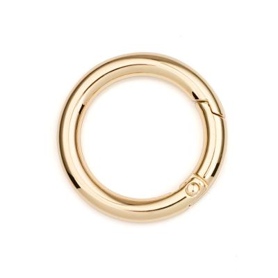 China 25mm Metal Gold Spring Ring Clasp for Handbags Round Spring Gate O-Ring Accessory for sale