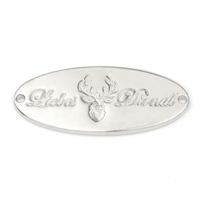 China Main Labels Engraved Logo Metal Clothing Logos Label for Garment Custom Metal Label for sale