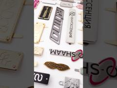 Custom metal logo label for bags design metal plate with logo for handbags