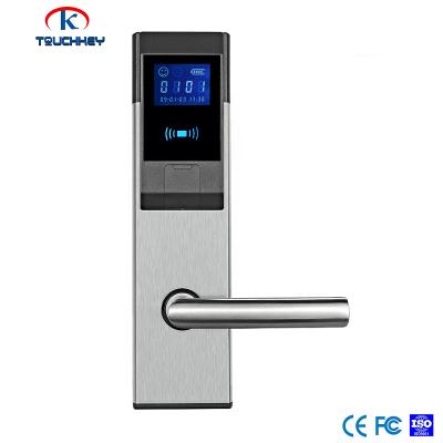 China 2020 Temic/13.56MHz M1 4K Card New Arrival Quality Hotel Card Door Lock With LCD Display For Room Number for sale