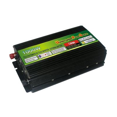 China Continuous 1000W Ups 12v 220v Power Inverter 1kva Inverter With Built-in Charger Peak 2000W 39*15*7cm for sale