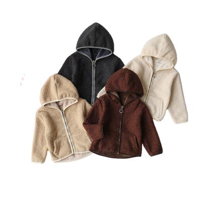 China Plus Size Kids Open Type Button Cotton Filler Jacket Boys Warm Coat Girls Clothes Thicken Clothing Baby Hooded Coat for sale