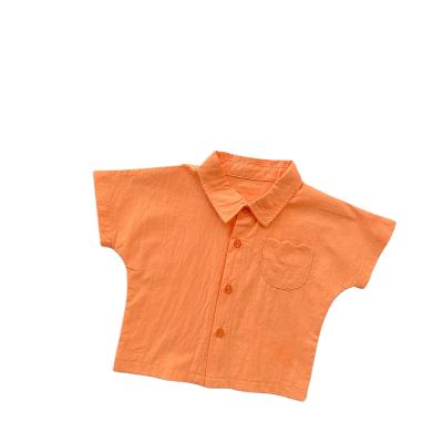 China Autumn Boys Clothing Plain Classic Children's Shirt Unisex Casual Children's Shirt Spring Breathable and All-match for sale