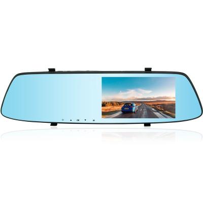 China NIGHT VISION Rearview Mirror Camera Car Camera 5.0 Inch IPS Dual Screen G-sensor Dash Cam For Car for sale