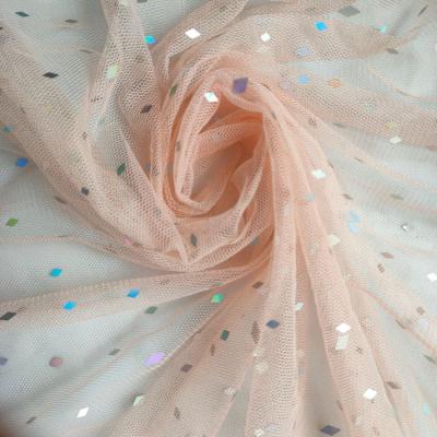 China Other Fantasy High Quality Special Net Bottom Sequined Piece Tulle Brocade Fairy Skirt Fabrics for sale