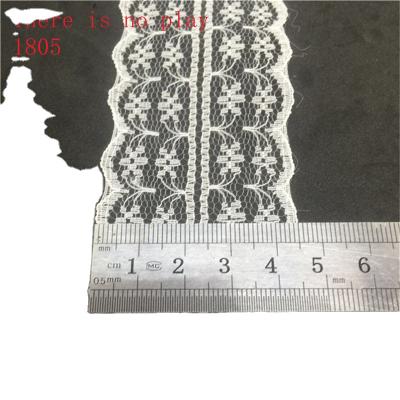 China 2.5-.5cm Polyester Breathable Polyester No Elastic Lace Trimming Lace Fabric Fringe for sale