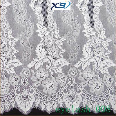 China Professional Nylon Eyelash Memory Net Fabric Stretch Lace Fabric Thick Stretch Lace Trim for sale