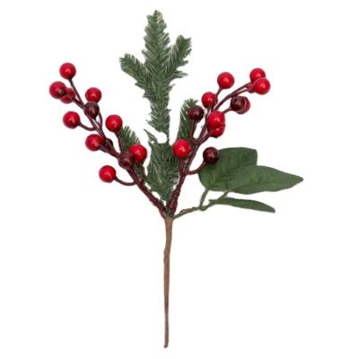 China Foam Suitable Christmas Tree Decoration Fruits Pine Cone Artificial Red Berries for sale