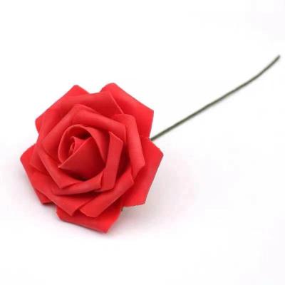 China Professional Flower PE Simulation Artificial Flowers Rose For House Decor for sale