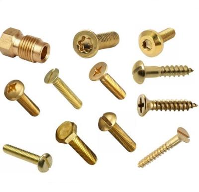 China Pan All Kinds Of High Quality Brass Screws, Brass Screws Factory for sale