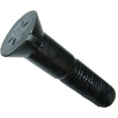 China Steel Grade 8 Flat Head Plain Finish #7 Bucket Tooth Plow Bolt for sale