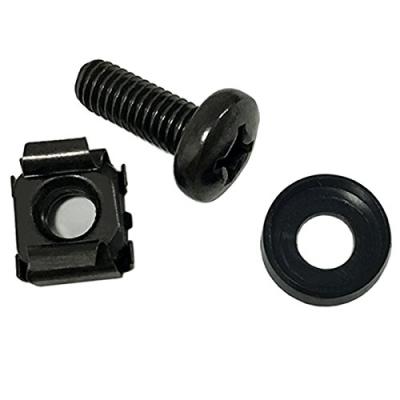 China Healthcare Cage M6 Nut With M6 X 14 Screw And Nylon Gasket For Cabinets Rack Mount for sale